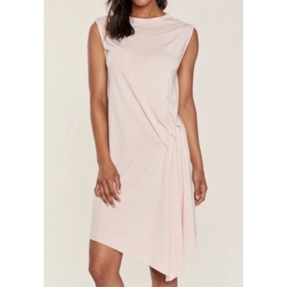 NEW ALLSAINTS Duma Asymmetrical Mini Dress in Cami Pink